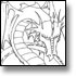 Drawing - Dragon Line Art