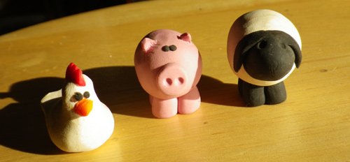 Barnyard Animals - Clay Figurines