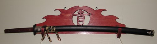Custom Sword Stand - with Kanji Symbol for "Honor"