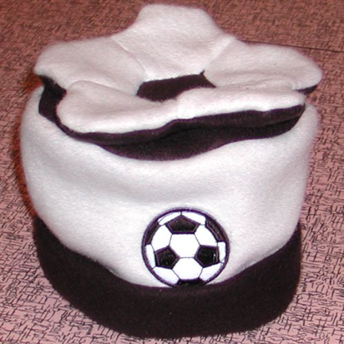 Soccer-Themed Fleece Hat for a Child