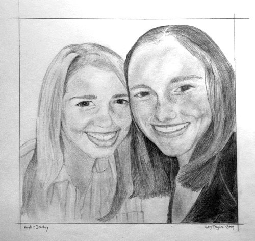 "Kayla & Sparky" - Pencil on Paper